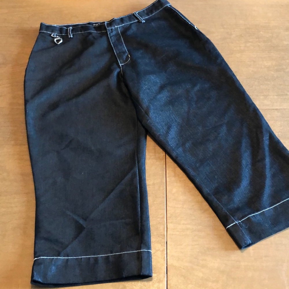 Vintage NO EXCUSES High Waist Black Capri Pants - Picture 2 of 7